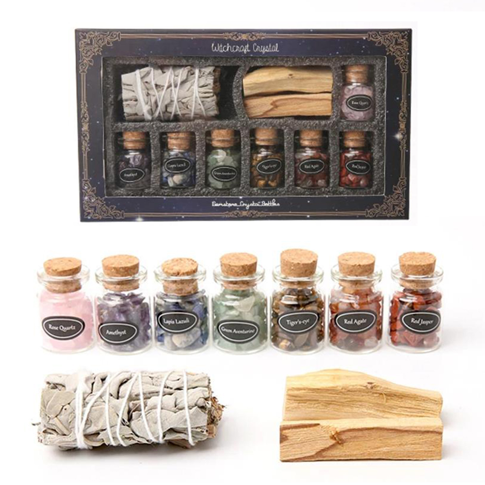 Home Fragrance Gift Box - ชุดกล่องของขวัญอโรมาเธอราพีสำหรับการทำให้บริสุทธิ์ในพื้นที่การบีบอัดไม้ศักดิ์สิทธิ์ของ peru คริสตัลคาถากล่องน้ำหอมในบ้าน