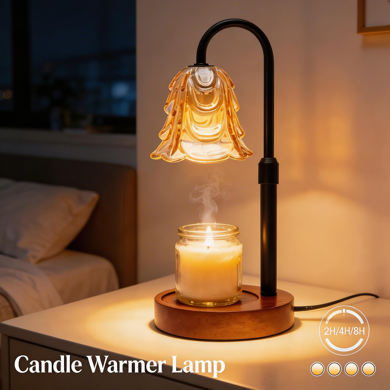 Home Fragrance Lamp - โคมไฟอุ่นเทียนตกแต่งบ้าน โคมไฟละลายขี้ผึ้ง ตกแต่งบ้าน สร้างบรรยากาศหอม แสงไฟตกแต่ง ของขวัญวันเกิด