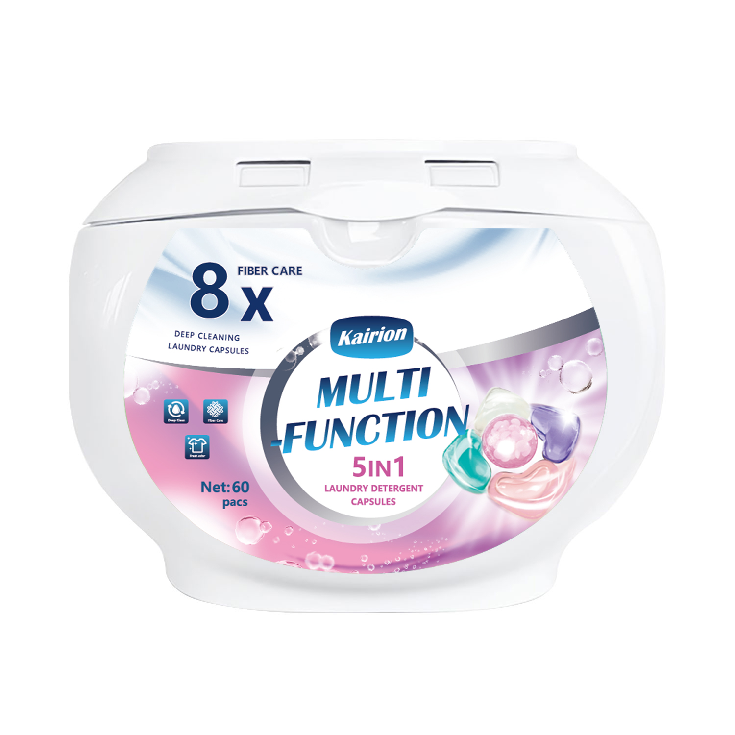 Home Fragrance Business - ผงซักฟอกแบบเม็ด 60 เม็ด พร้อมเม็ดน้ำหอม ทำความสะอาดล้ำลึก กลิ่นหอมติดทนนาน