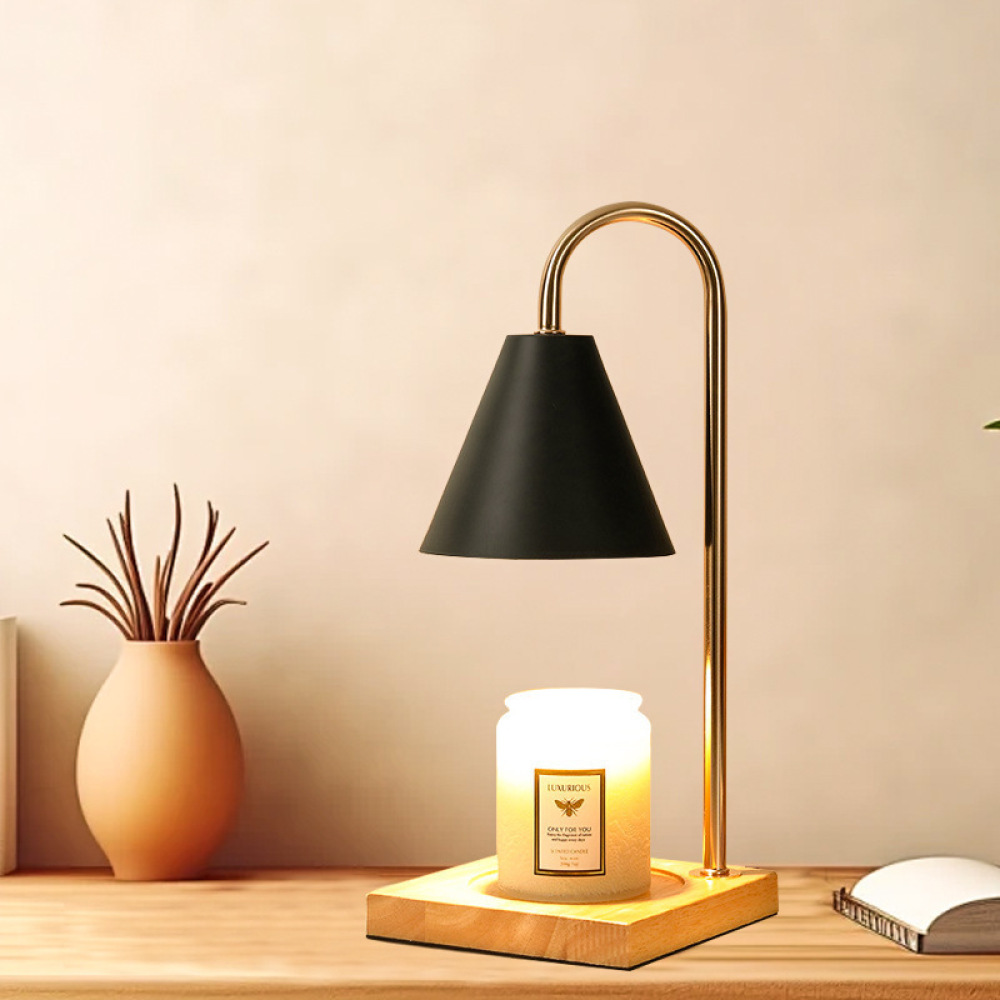 Home Fragrance Lamp - โคมไฟอุ่นเทียนสมัยใหม่ โคมไฟกระจายกลิ่นไม้ โคมไฟน้ำหอมสำหรับห้องนอน โคมไฟตั้งโต๊ะข้างเตียง ปรับความสว่างได้ ตั้งเวลาได้