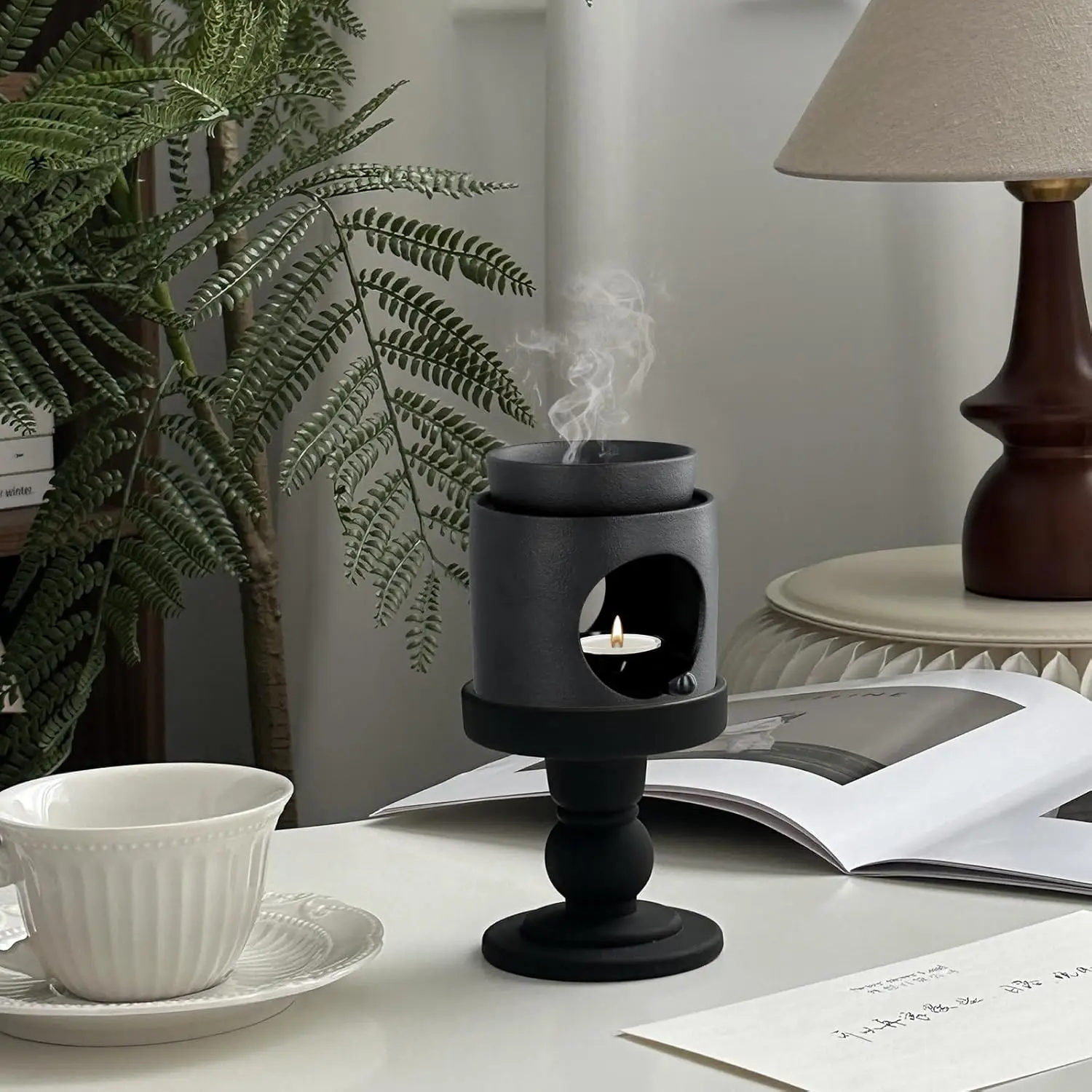 เตาเผาเครื่องหอมเซรามิกสำหรับใ - Home Fragrance Tranquillity บทวิจารณ์และราคา