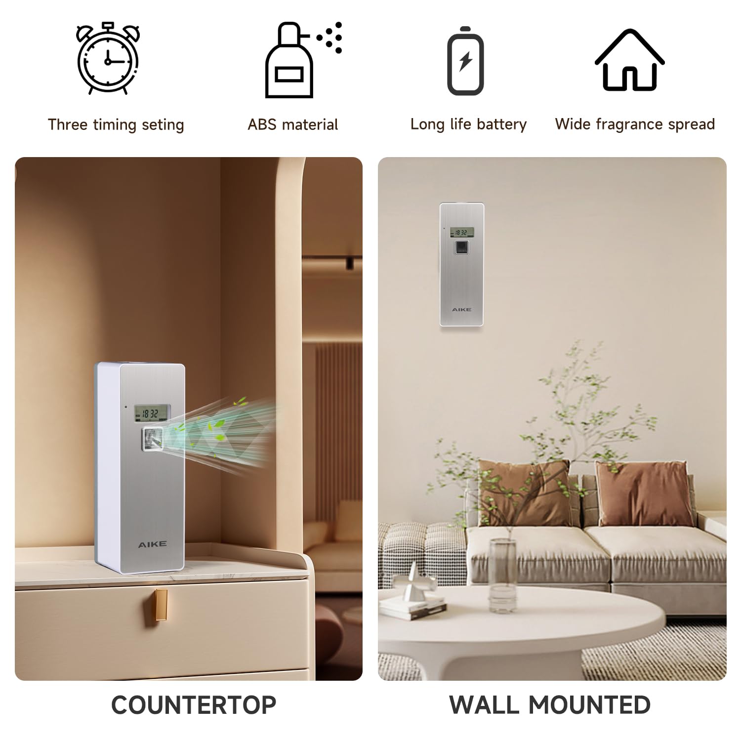 Aike เครื่องพ่นเครื่องปรับอากา - Home Fragrance Diffuser บทวิจารณ์และราคา