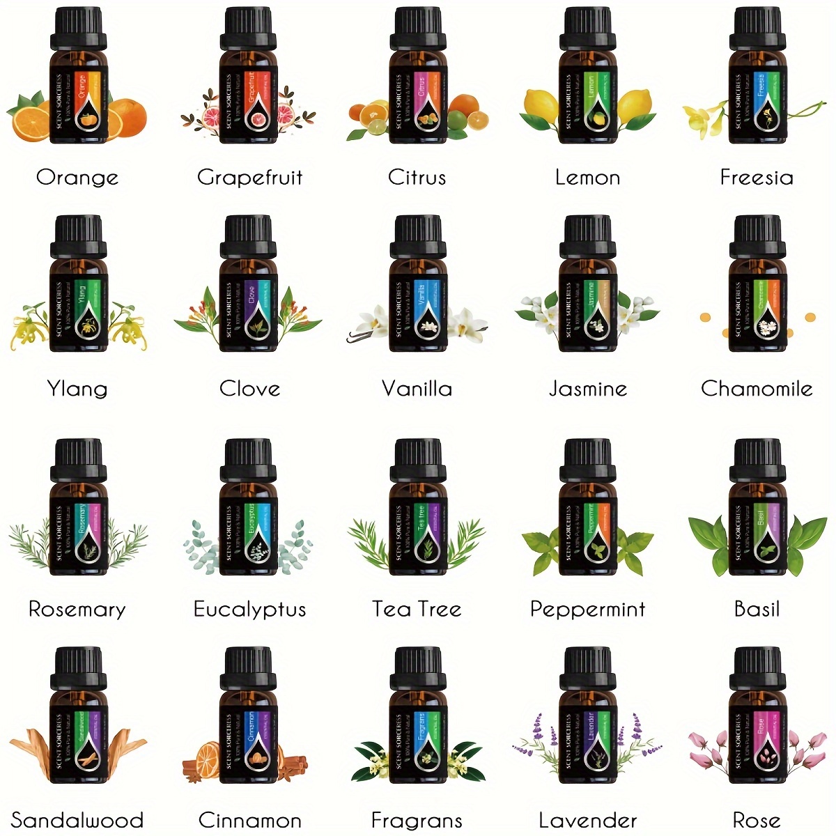 ชุดน้ำมันหอมระเหย 20 ชิ้น/ชุด  - Home Fragrance Accessories บทวิจารณ์และราคา