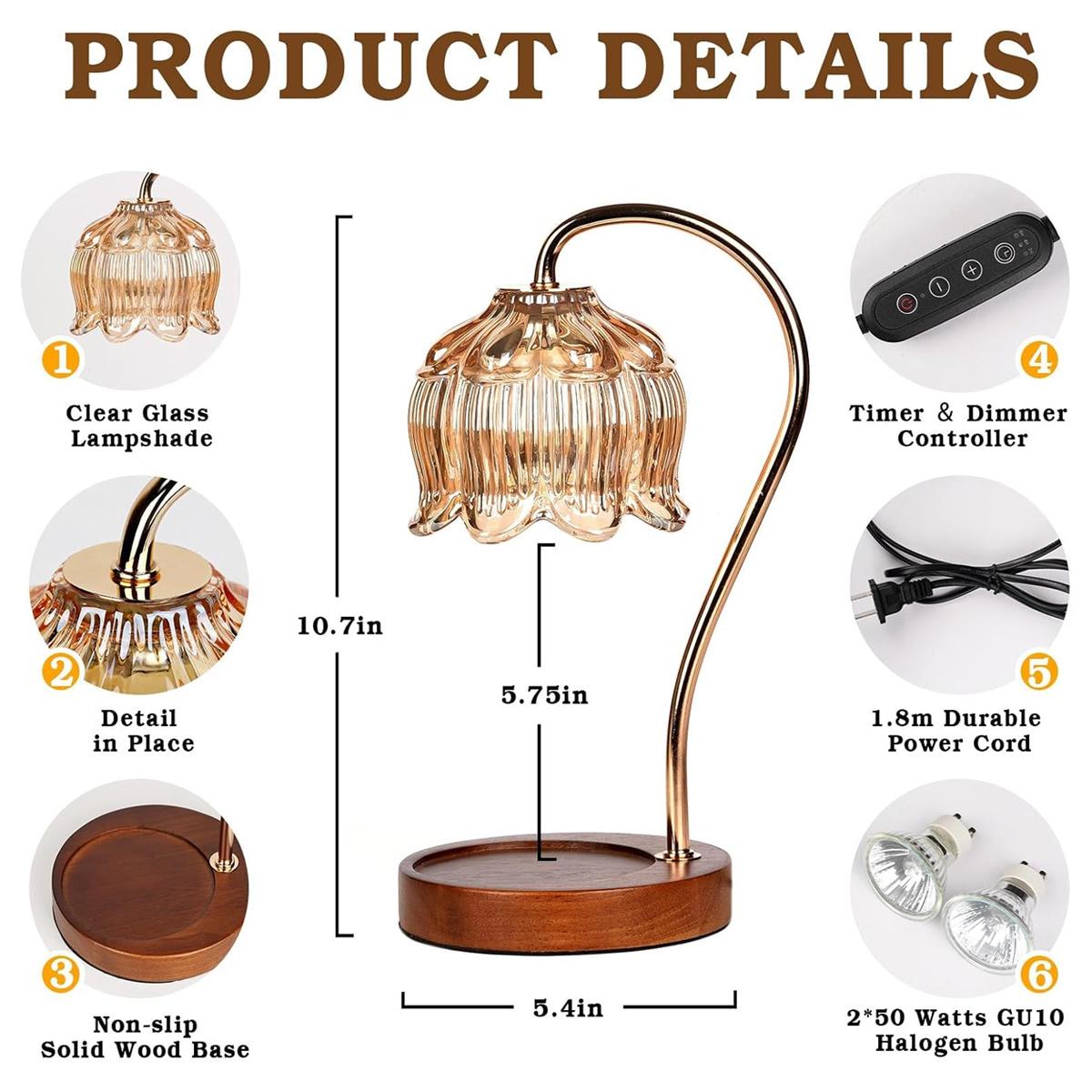 โคมไฟอุ่นเทียนพร้อมตัวตั้งเวลา - Home Fragrance Lamp บทวิจารณ์และราคา