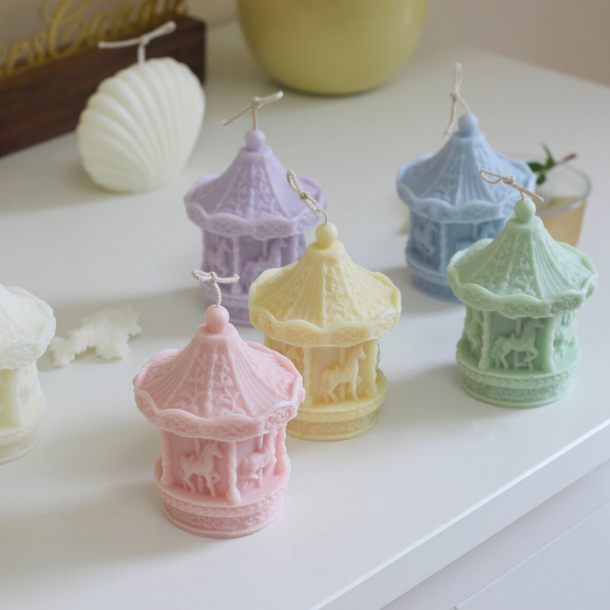3D Carousel เทียนแม่พิมพ์ซิลิโ - Home Fragrance Rituals บทวิจารณ์และราคา